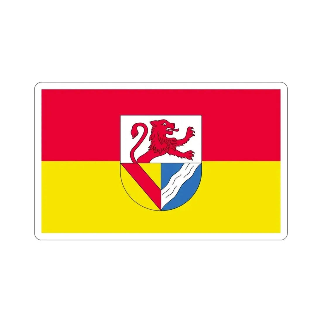 Flag of Lörrach Germany STICKER Vinyl Die-Cut Decal 3 Inch - The Sticker Space