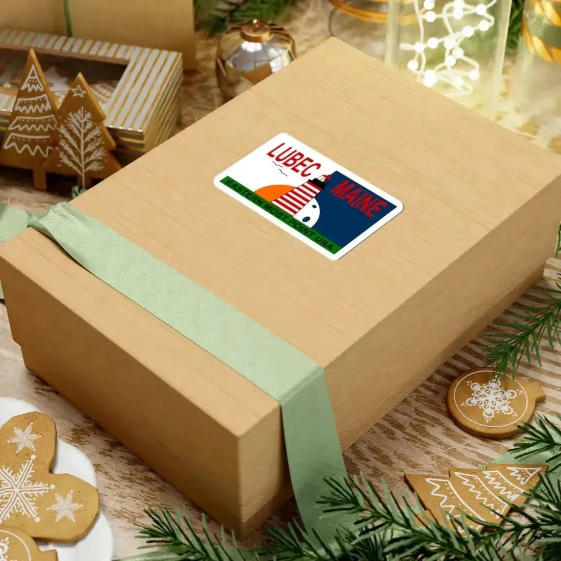 Flag of Lubec Maine (United States) STICKER Vinyl Kiss-Cut Decal - The Sticker Space