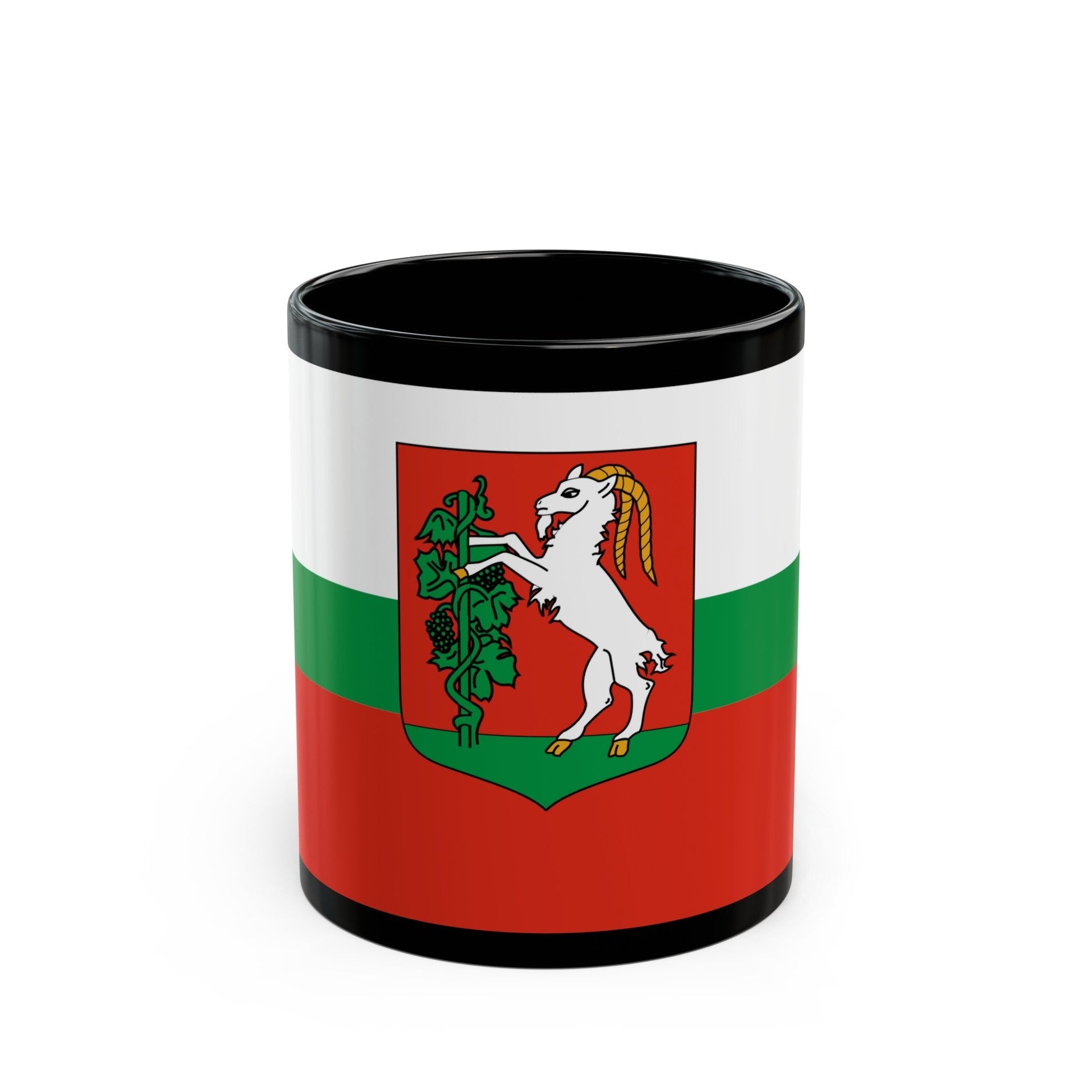 Flag of Lublin Poland - Black Coffee Mug-11oz-The Sticker Space