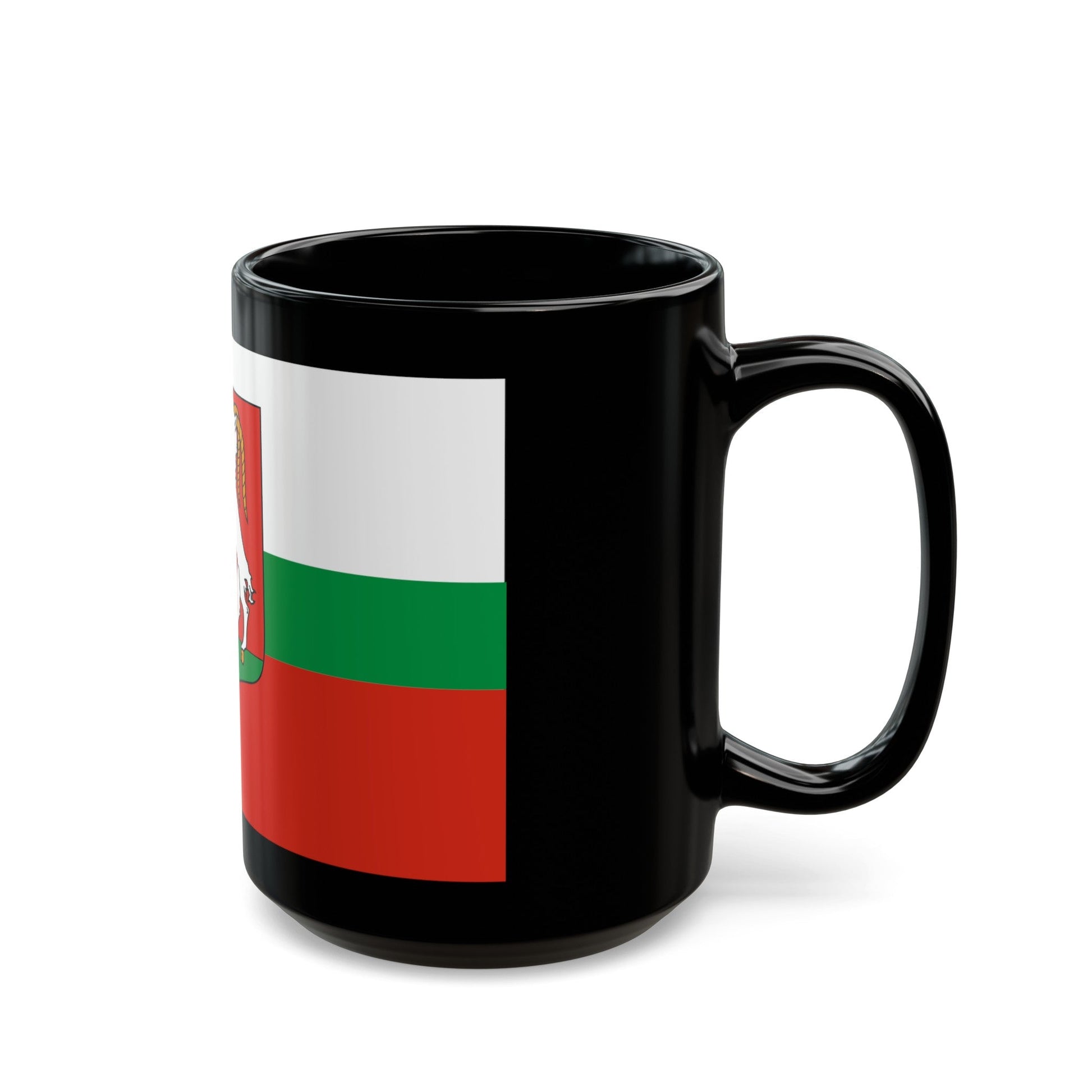 Flag of Lublin Poland - Black Coffee Mug-The Sticker Space