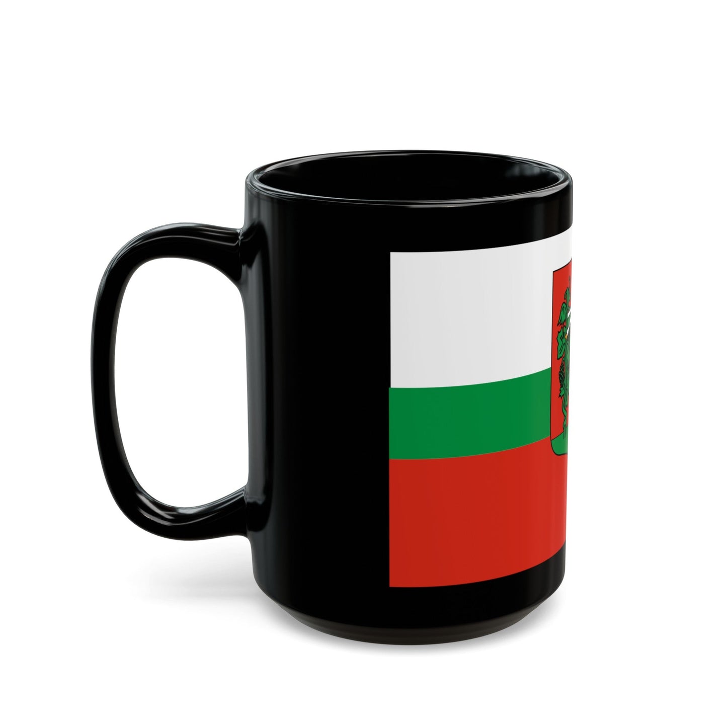 Flag of Lublin Poland - Black Coffee Mug-The Sticker Space