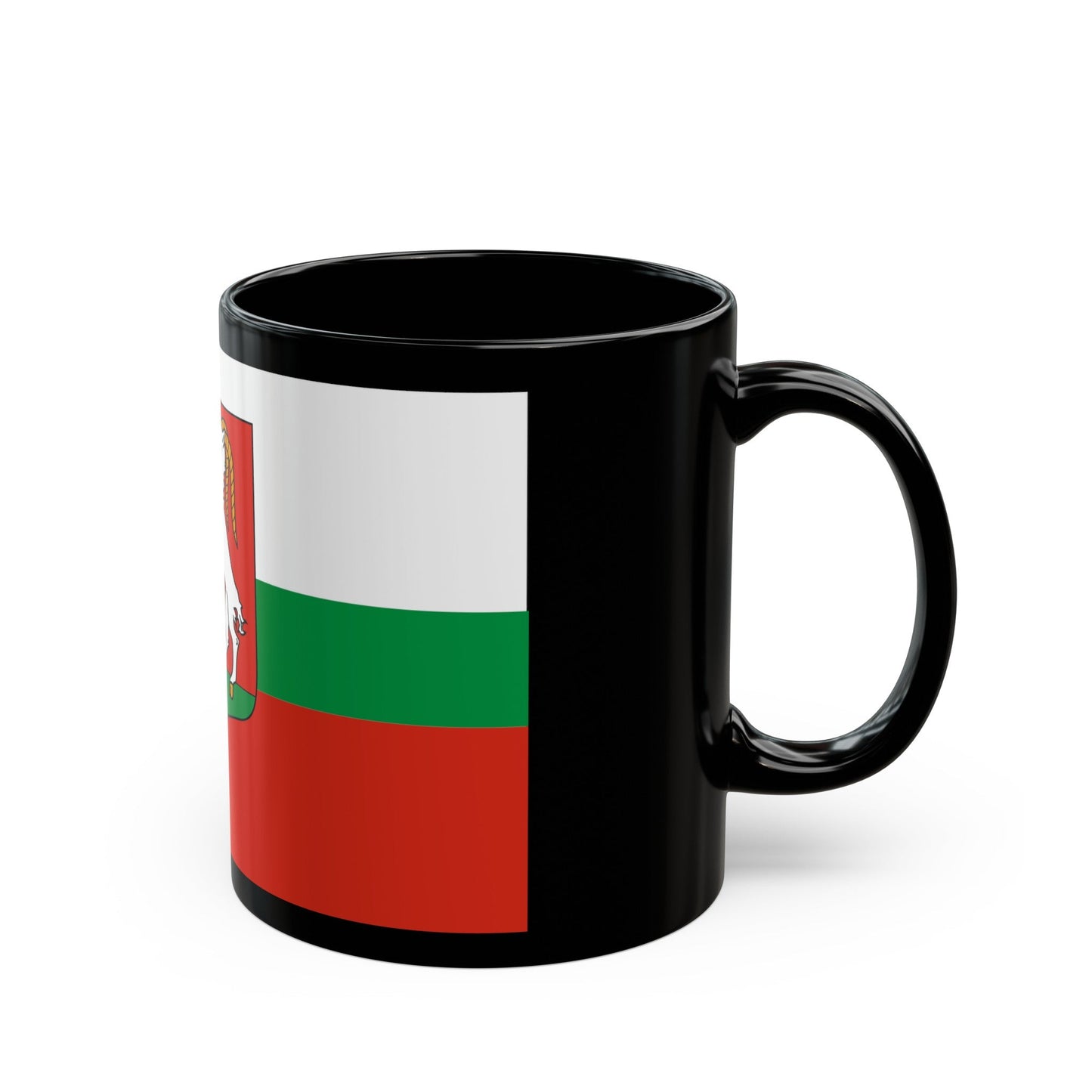 Flag of Lublin Poland - Black Coffee Mug-The Sticker Space