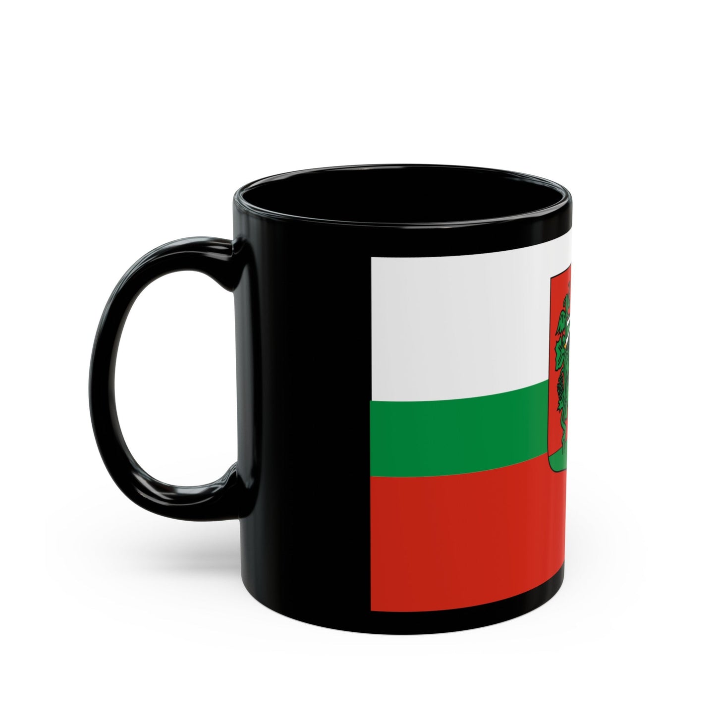 Flag of Lublin Poland - Black Coffee Mug-The Sticker Space