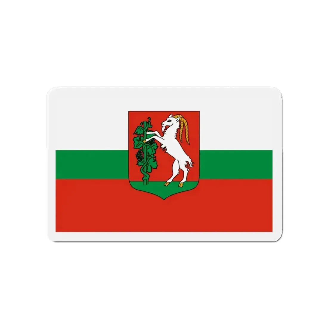 Flag of Lublin Poland - Refrigerator Magnet 3 Inch - The Sticker Space