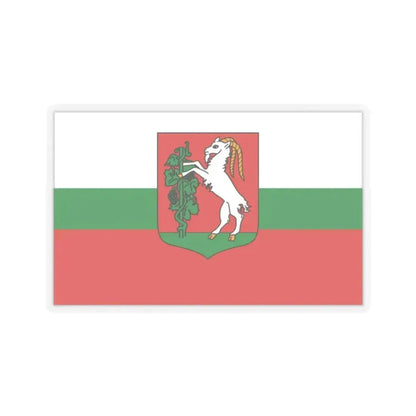 Flag of Lublin Poland - STICKER Vinyl Kiss-Cut Decal 2 Inch Transparent - The Sticker Space