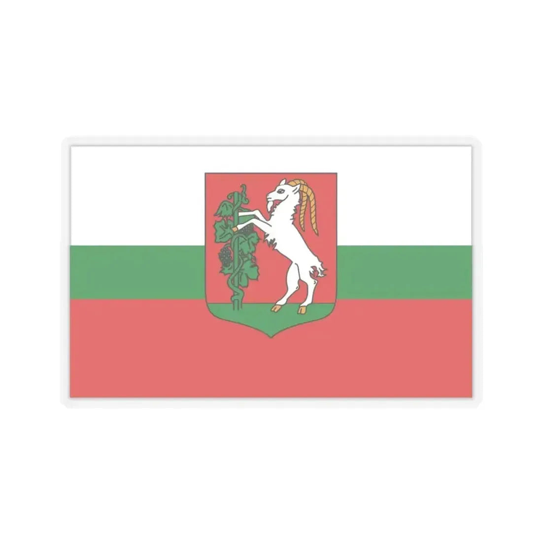 Flag of Lublin Poland - STICKER Vinyl Kiss-Cut Decal 3 Inch Transparent - The Sticker Space