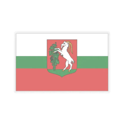 Flag of Lublin Poland - STICKER Vinyl Kiss-Cut Decal 4 Inch Transparent - The Sticker Space