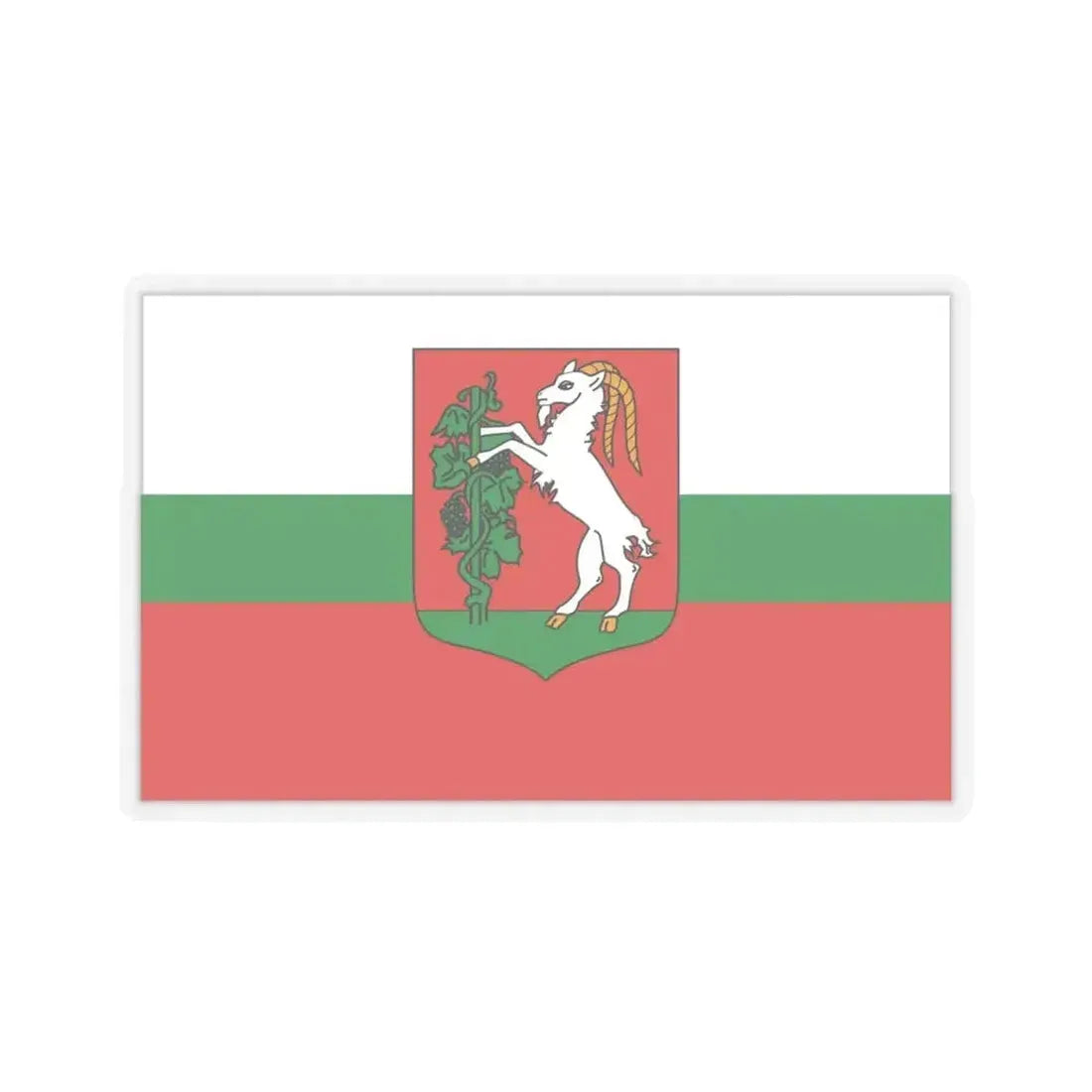 Flag of Lublin Poland - STICKER Vinyl Kiss-Cut Decal 6 Inch Transparent - The Sticker Space