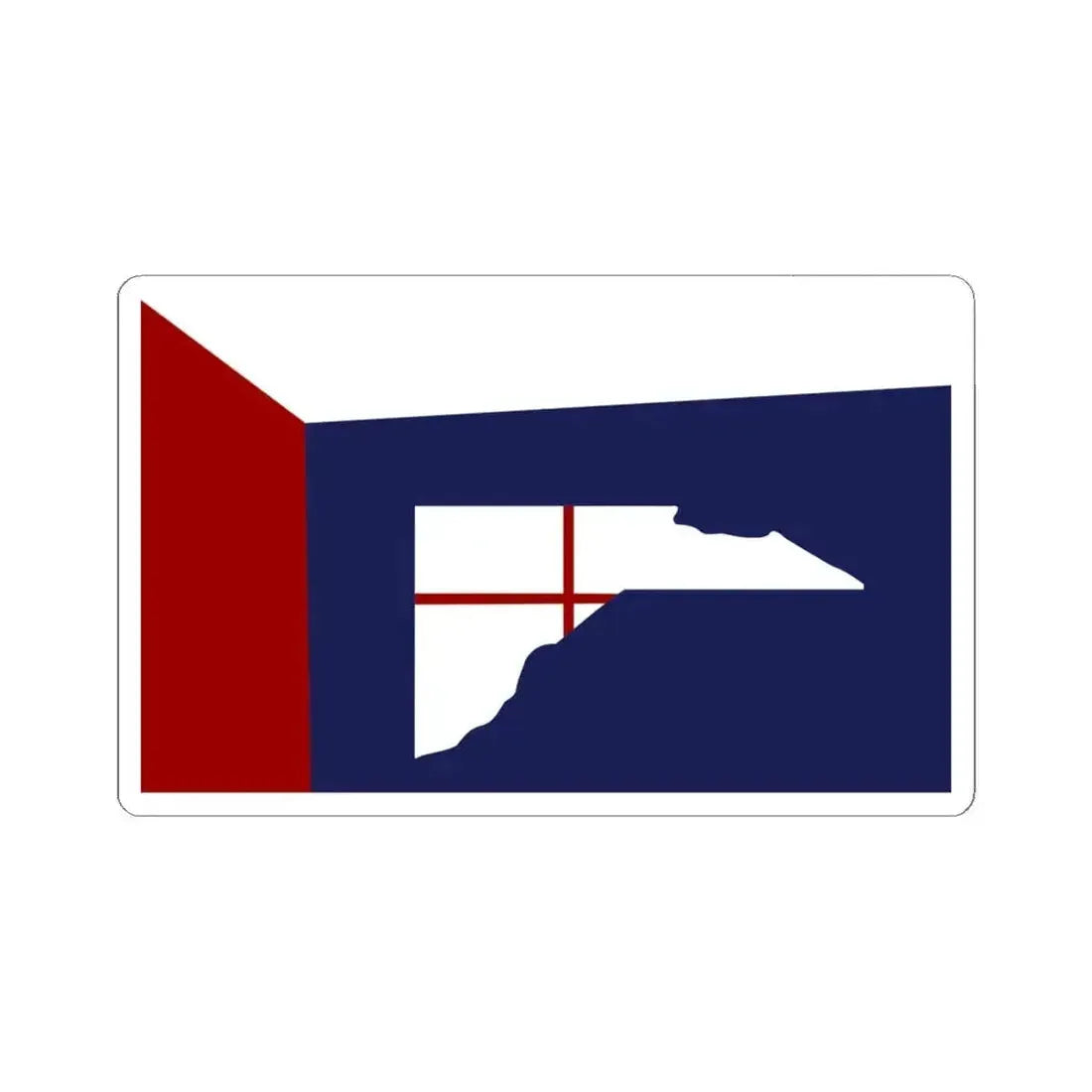 Flag of Lucas County Ohio (United States) STICKER Vinyl Kiss-Cut Decal 6 Inch White - The Sticker Space