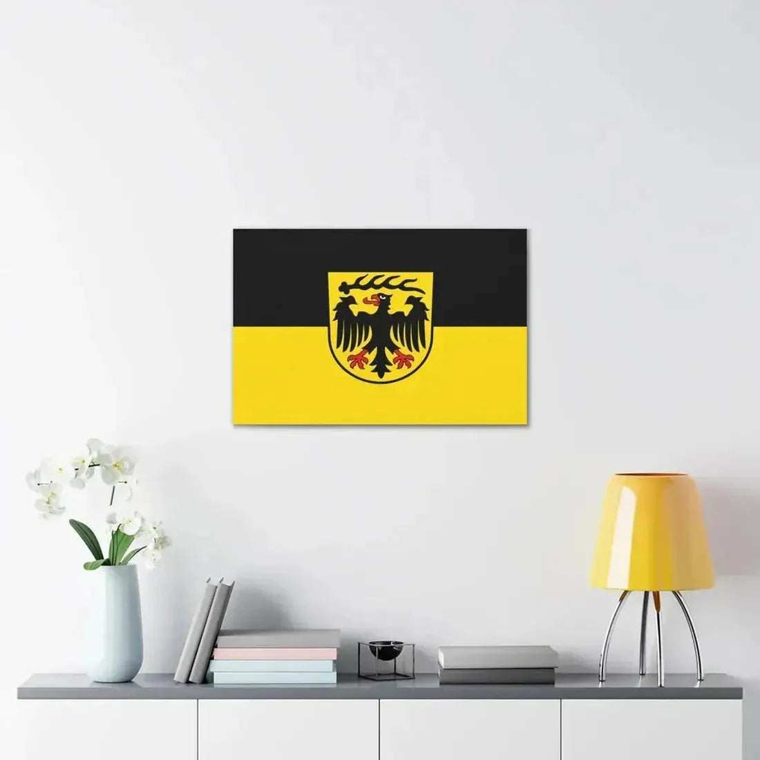 Flag of Ludwigsburg Germany - Canvas Wall Art - The Sticker Space