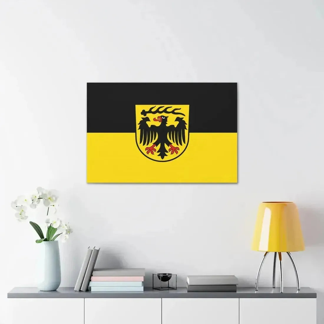 Flag of Ludwigsburg Germany - Canvas Wall Art - The Sticker Space