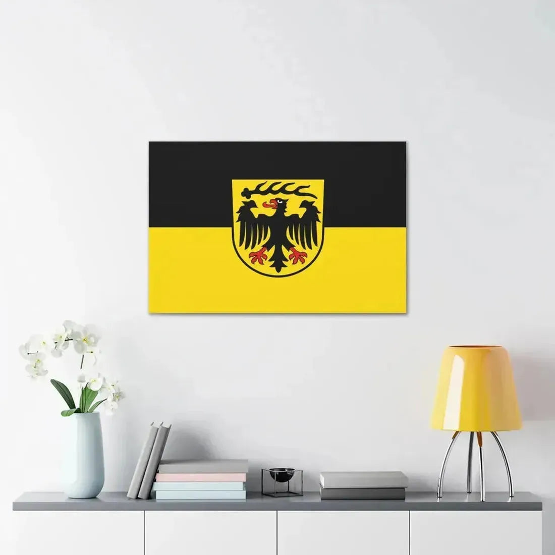 Flag of Ludwigsburg Germany - Canvas Wall Art - The Sticker Space