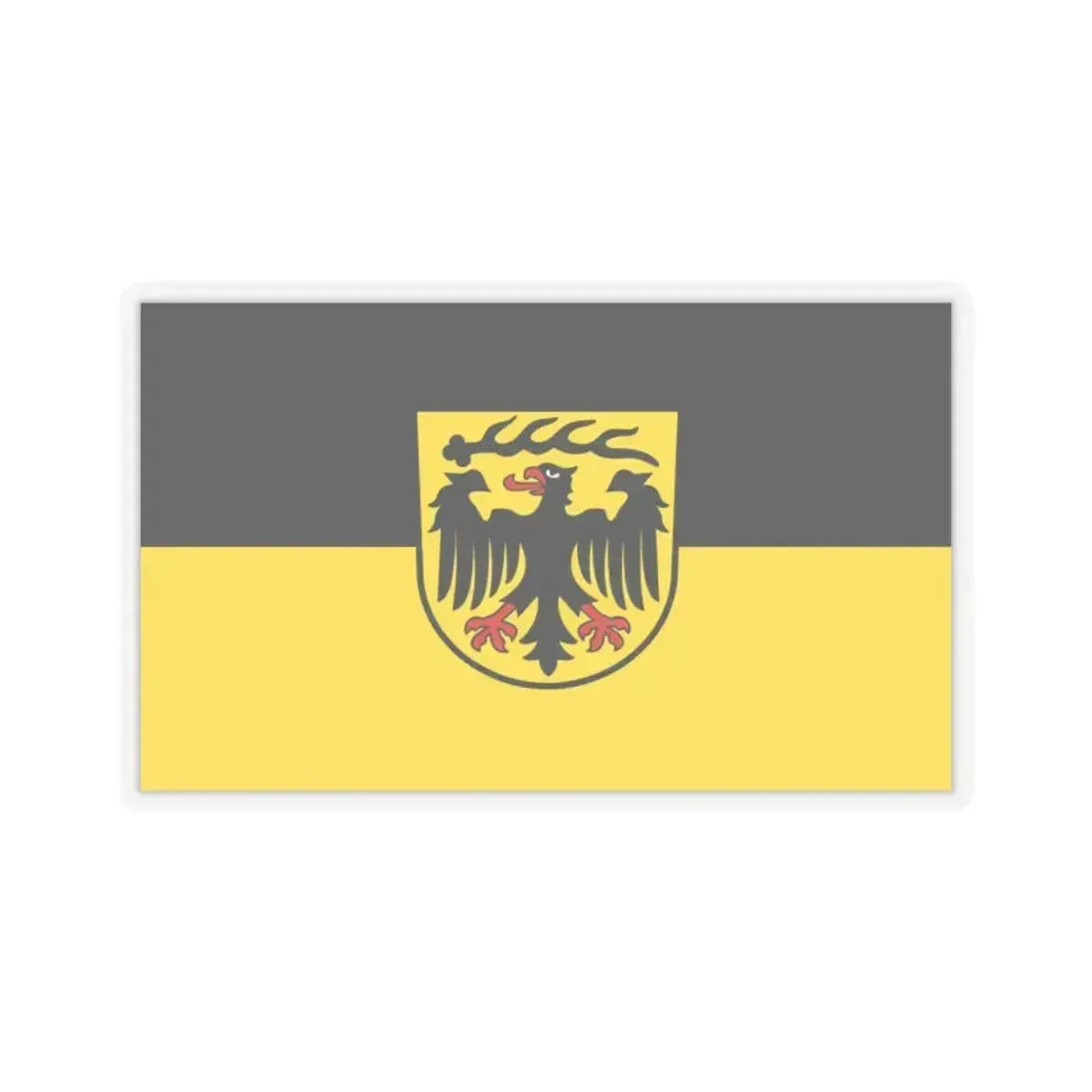 Flag of Ludwigsburg Germany - STICKER Vinyl Kiss-Cut Decal 2 Inch Transparent - The Sticker Space