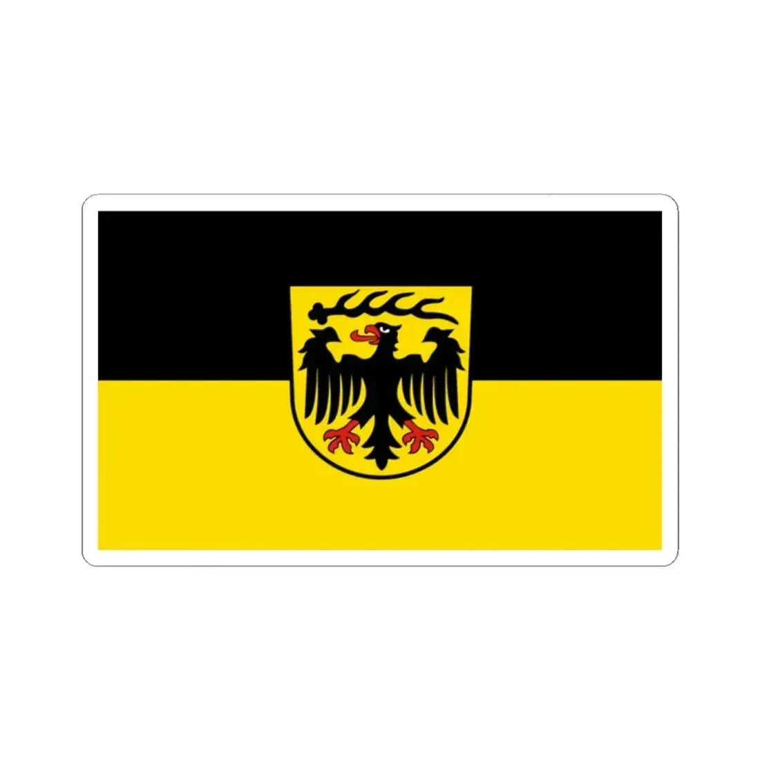 Flag of Ludwigsburg Germany - STICKER Vinyl Kiss-Cut Decal 2 Inch White - The Sticker Space