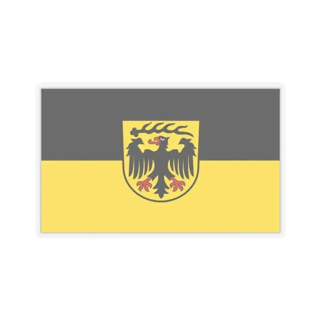 Flag of Ludwigsburg Germany - STICKER Vinyl Kiss-Cut Decal 3 Inch Transparent - The Sticker Space