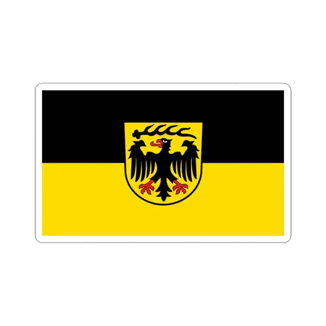 Flag of Ludwigsburg Germany - STICKER Vinyl Kiss-Cut Decal 3 Inch White - The Sticker Space