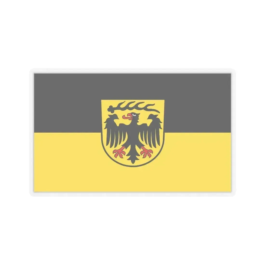 Flag of Ludwigsburg Germany - STICKER Vinyl Kiss-Cut Decal 4 Inch Transparent - The Sticker Space