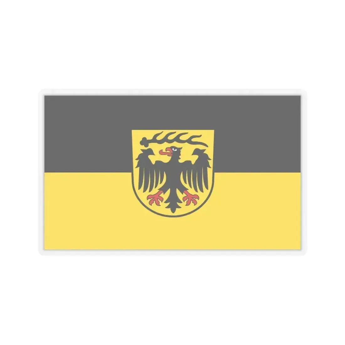 Flag of Ludwigsburg Germany - STICKER Vinyl Kiss-Cut Decal 6 Inch Transparent - The Sticker Space