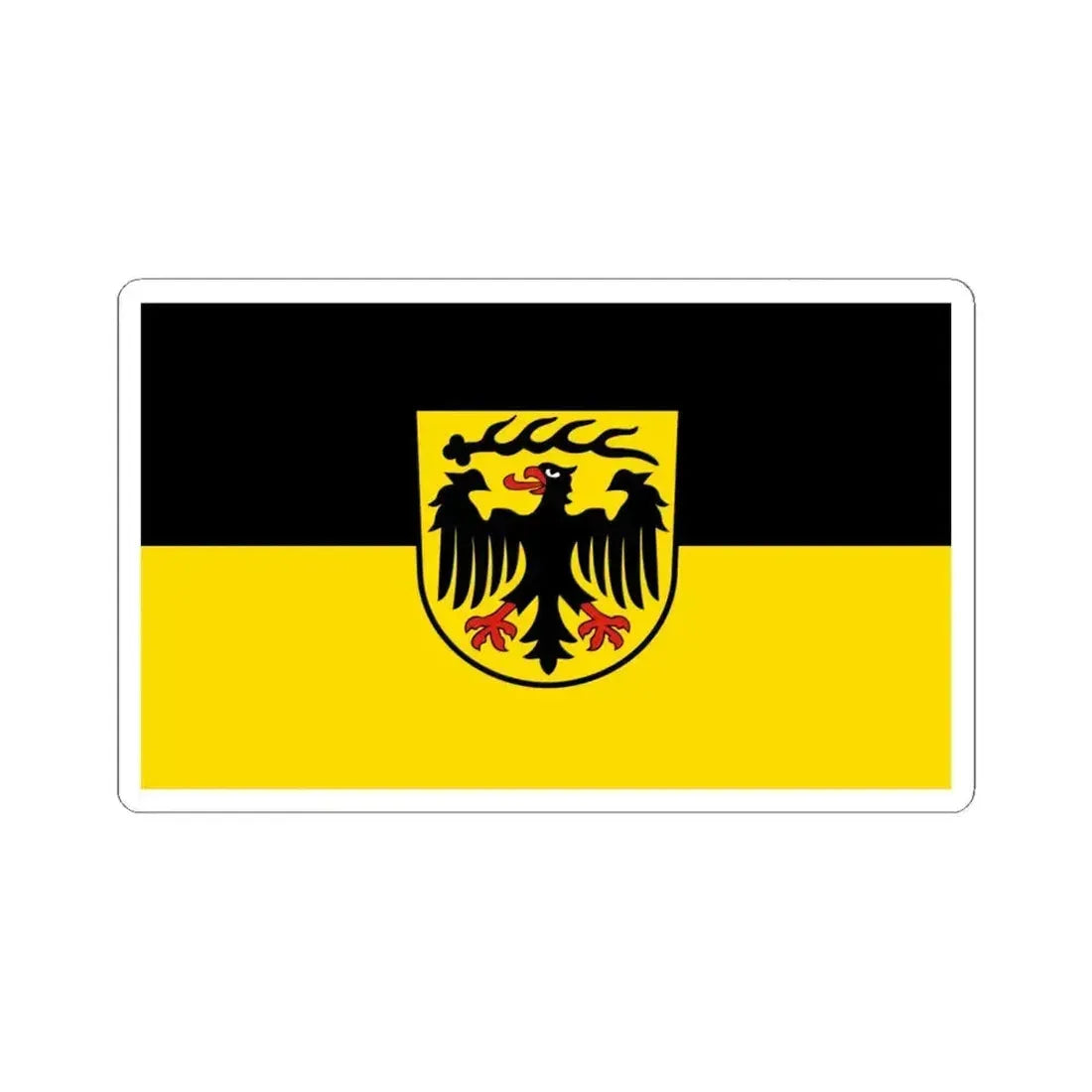 Flag of Ludwigsburg Germany - STICKER Vinyl Kiss-Cut Decal 6 Inch White - The Sticker Space