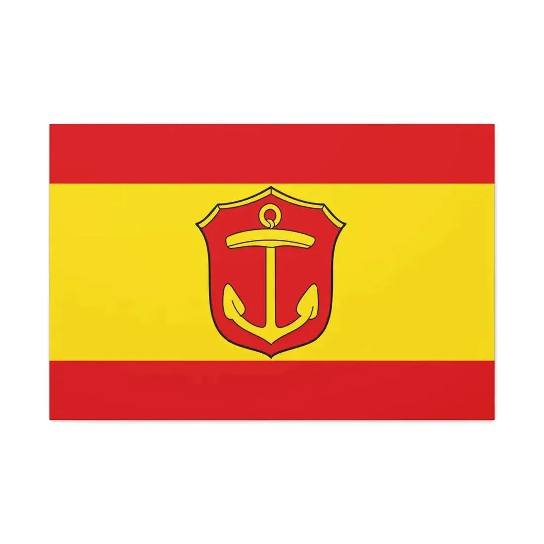 Flag of Ludwigshafen am Rhein Germany - Canvas Wall Art 36" x 24" 1.25" - The Sticker Space