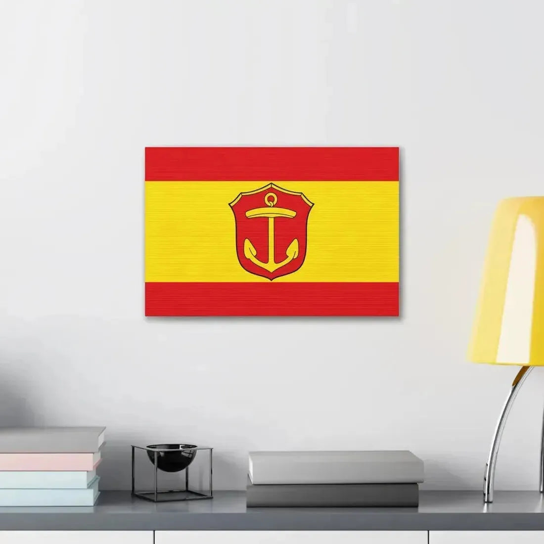 Flag of Ludwigshafen am Rhein Germany - Canvas Wall Art - The Sticker Space