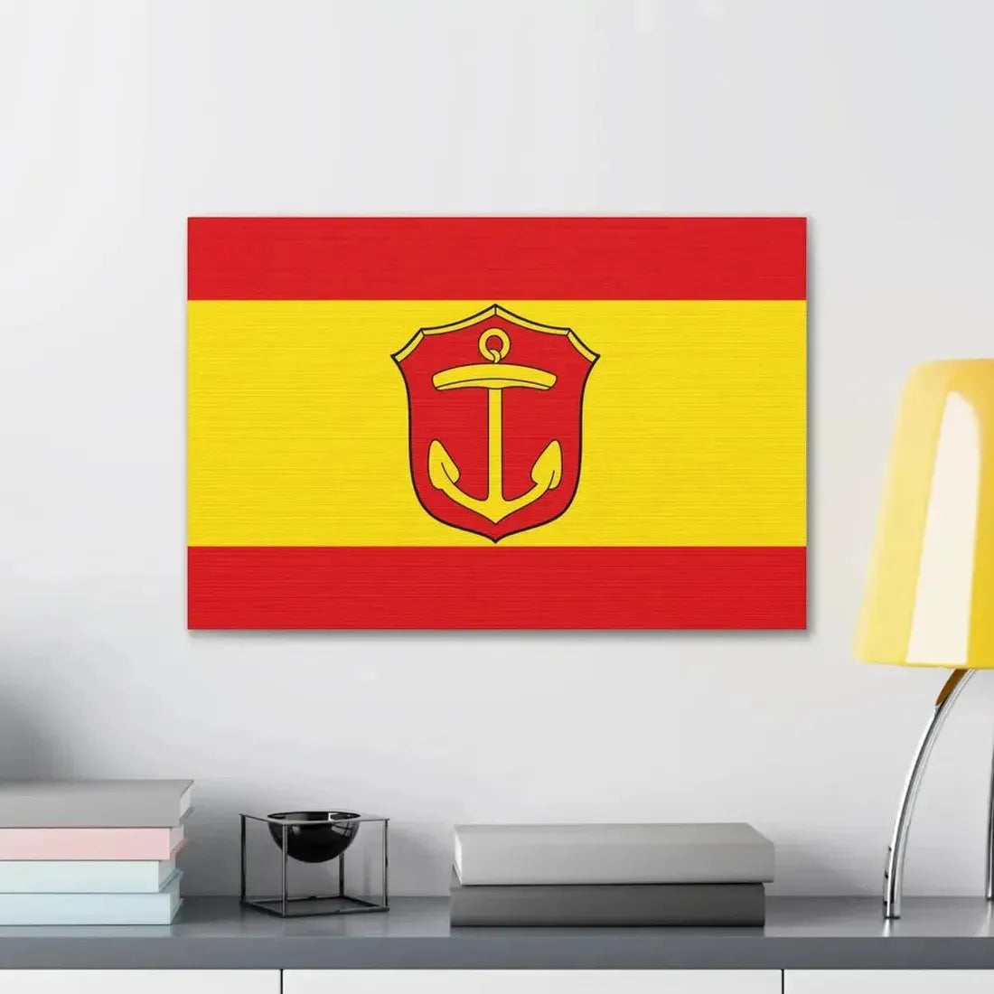 Flag of Ludwigshafen am Rhein Germany - Canvas Wall Art - The Sticker Space