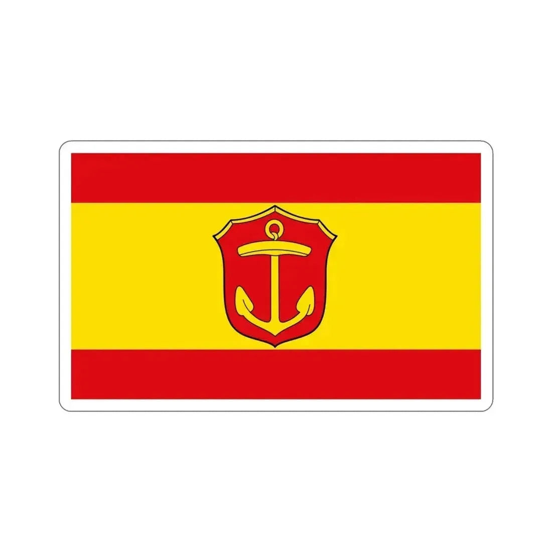 Flag of Ludwigshafen am Rhein Germany STICKER Vinyl Die-Cut Decal 4 Inch - The Sticker Space