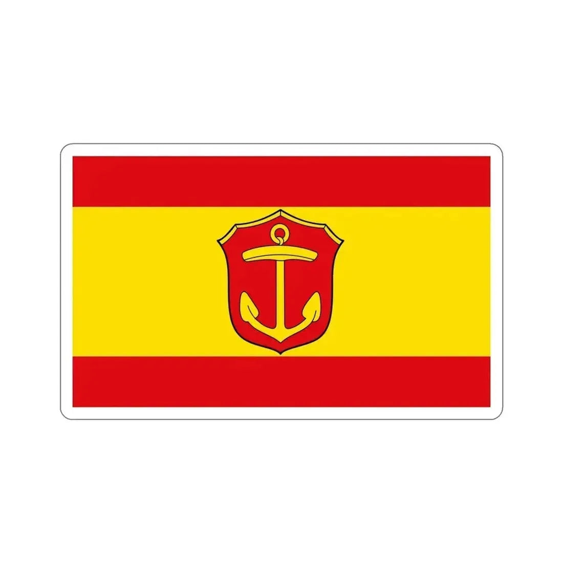Flag of Ludwigshafen am Rhein Germany STICKER Vinyl Die-Cut Decal 5 Inch - The Sticker Space