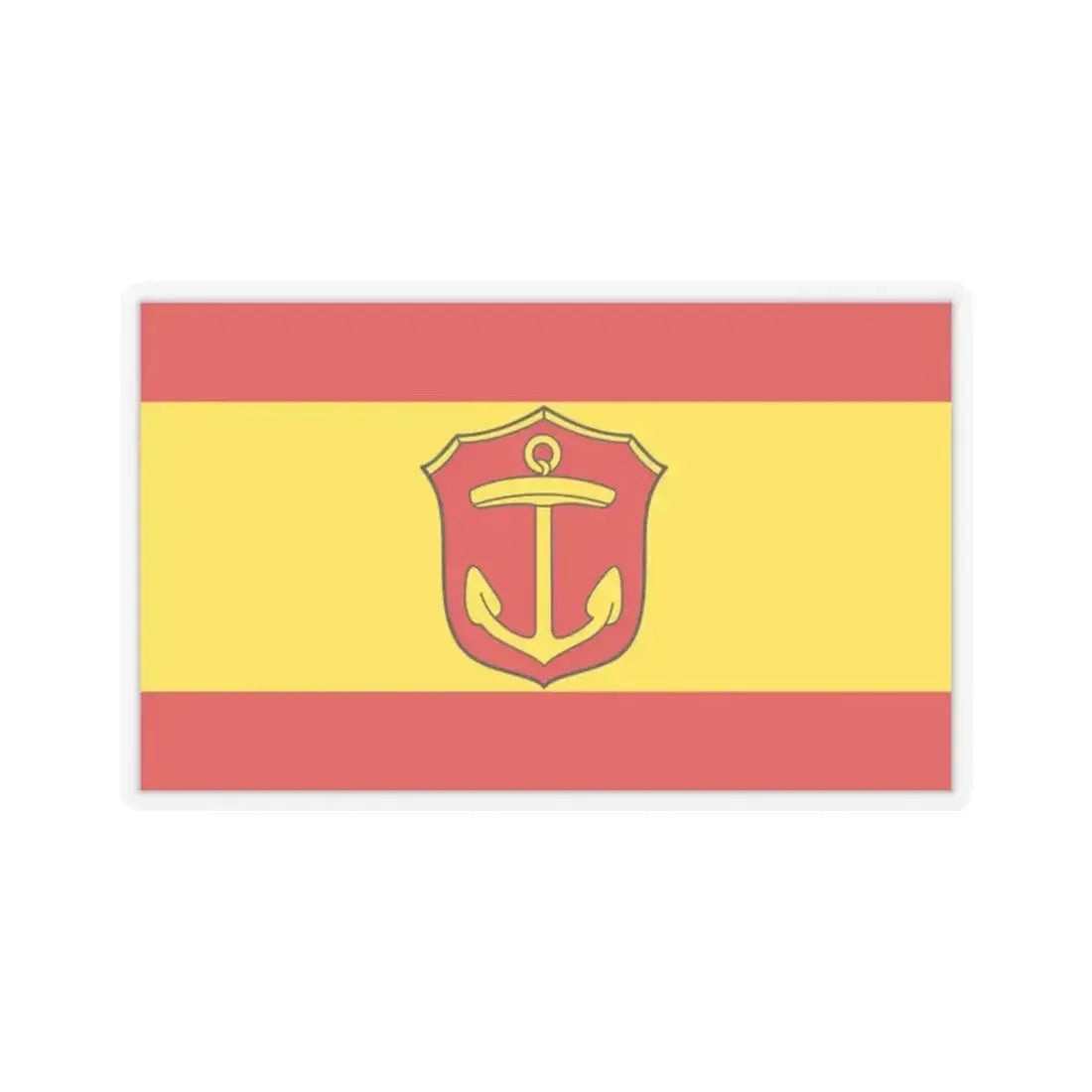 Flag of Ludwigshafen am Rhein Germany - STICKER Vinyl Kiss-Cut Decal 2 Inch Transparent - The Sticker Space