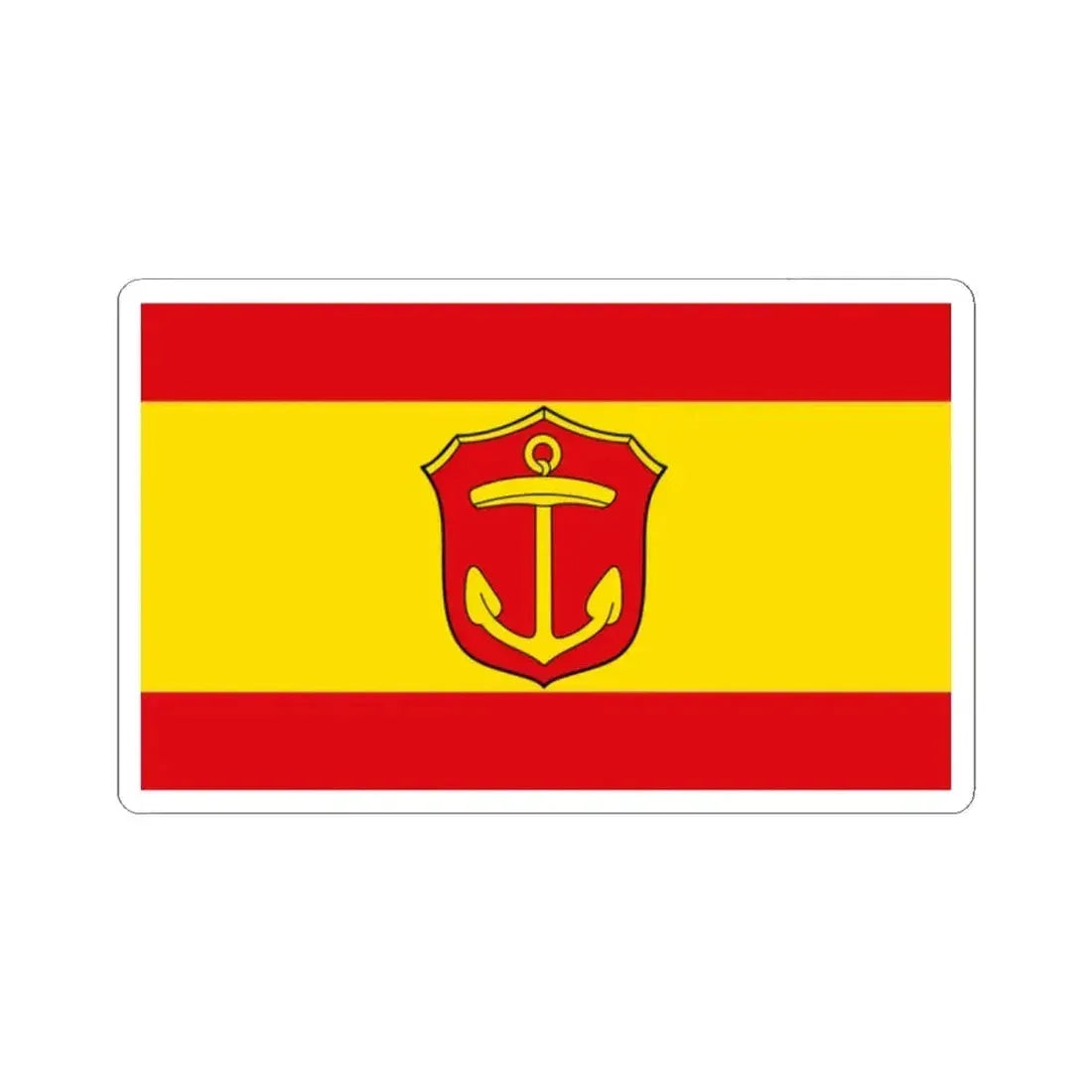 Flag of Ludwigshafen am Rhein Germany - STICKER Vinyl Kiss-Cut Decal 2 Inch White - The Sticker Space