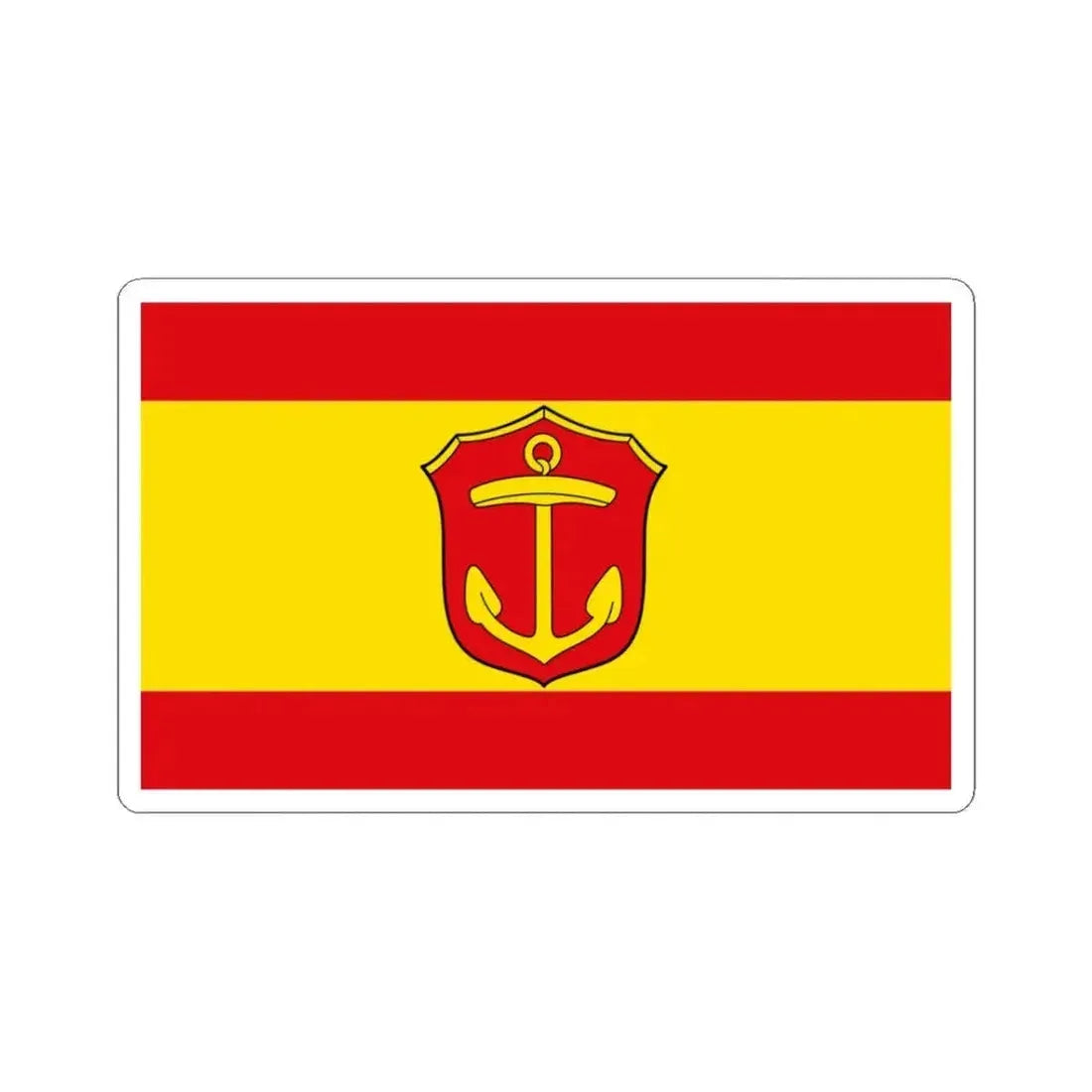 Flag of Ludwigshafen am Rhein Germany - STICKER Vinyl Kiss-Cut Decal 3 Inch White - The Sticker Space