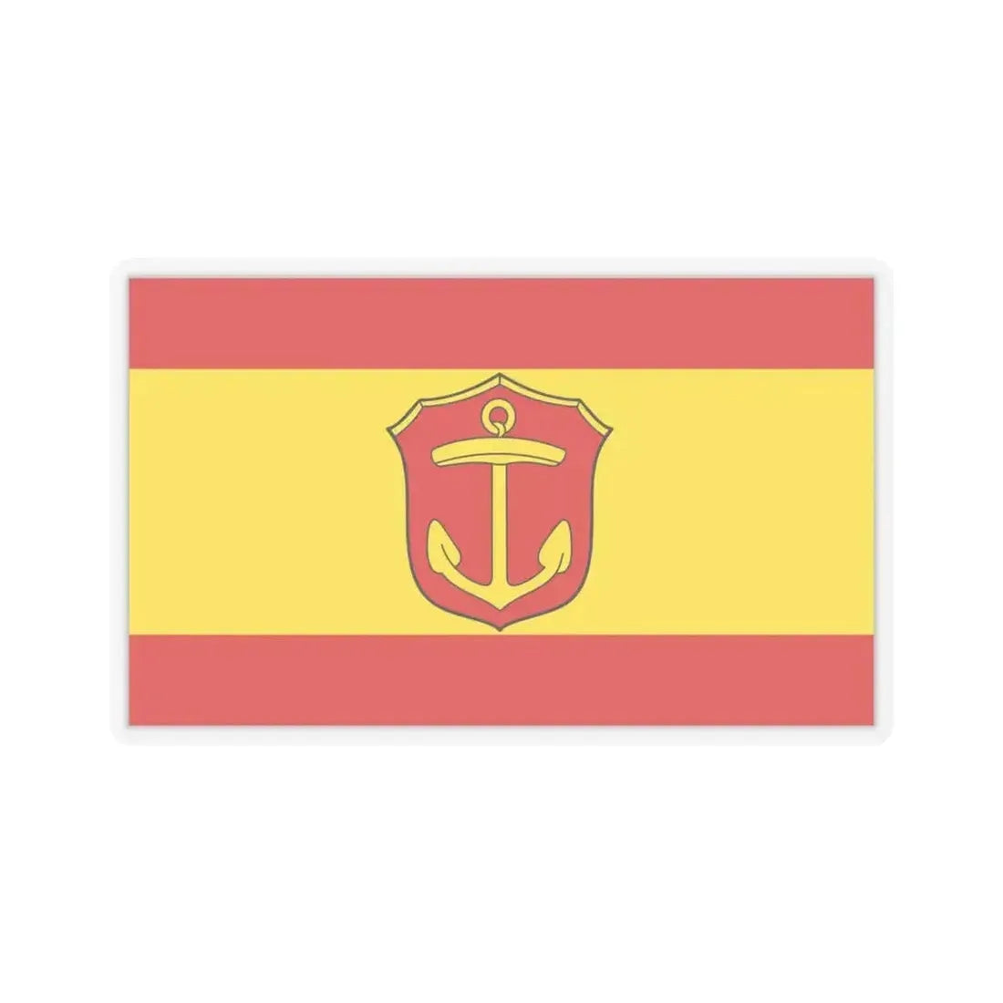 Flag of Ludwigshafen am Rhein Germany - STICKER Vinyl Kiss-Cut Decal 4 Inch Transparent - The Sticker Space