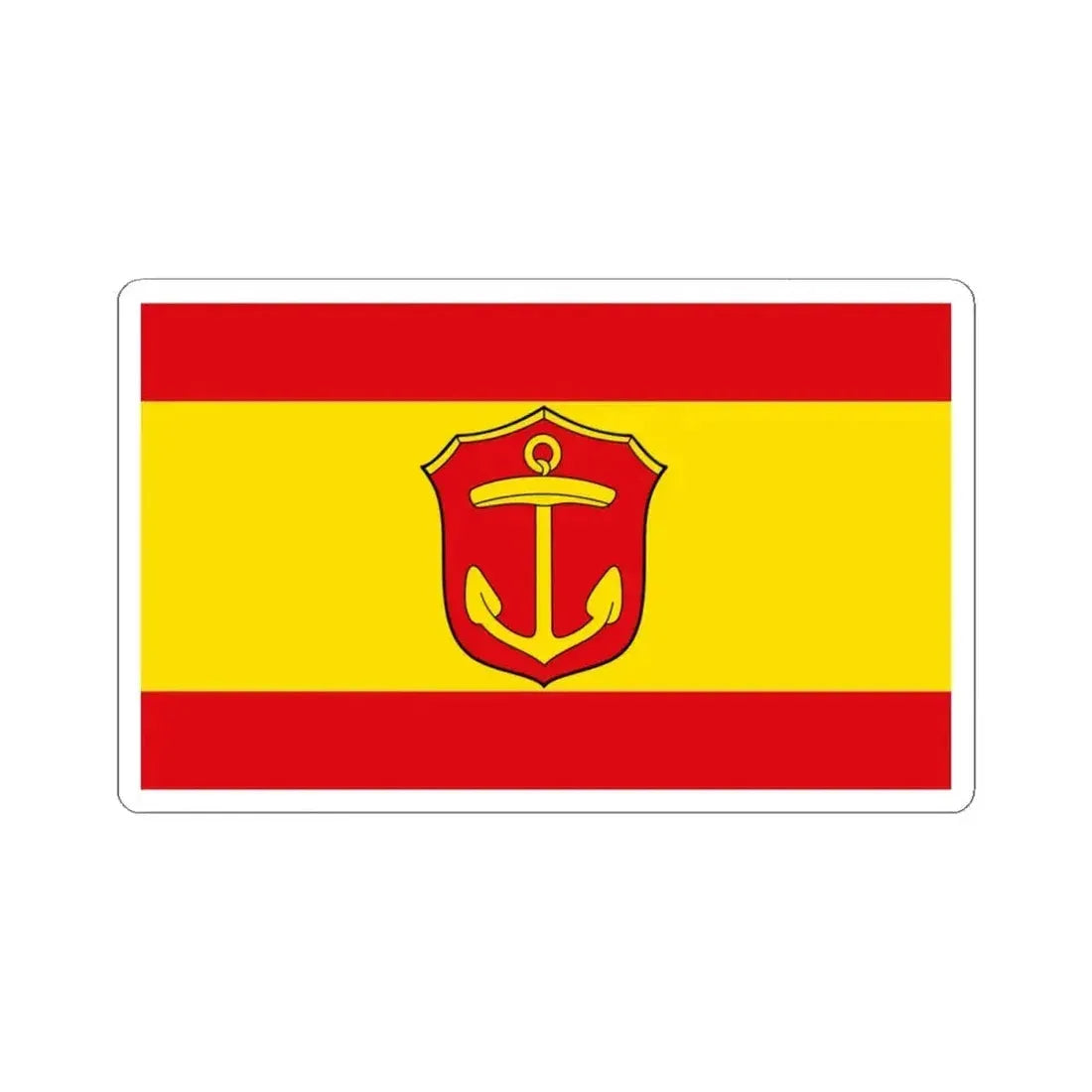 Flag of Ludwigshafen am Rhein Germany - STICKER Vinyl Kiss-Cut Decal 4 Inch White - The Sticker Space