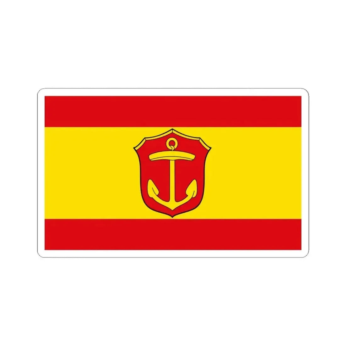 Flag of Ludwigshafen am Rhein Germany - STICKER Vinyl Kiss-Cut Decal 6 Inch White - The Sticker Space