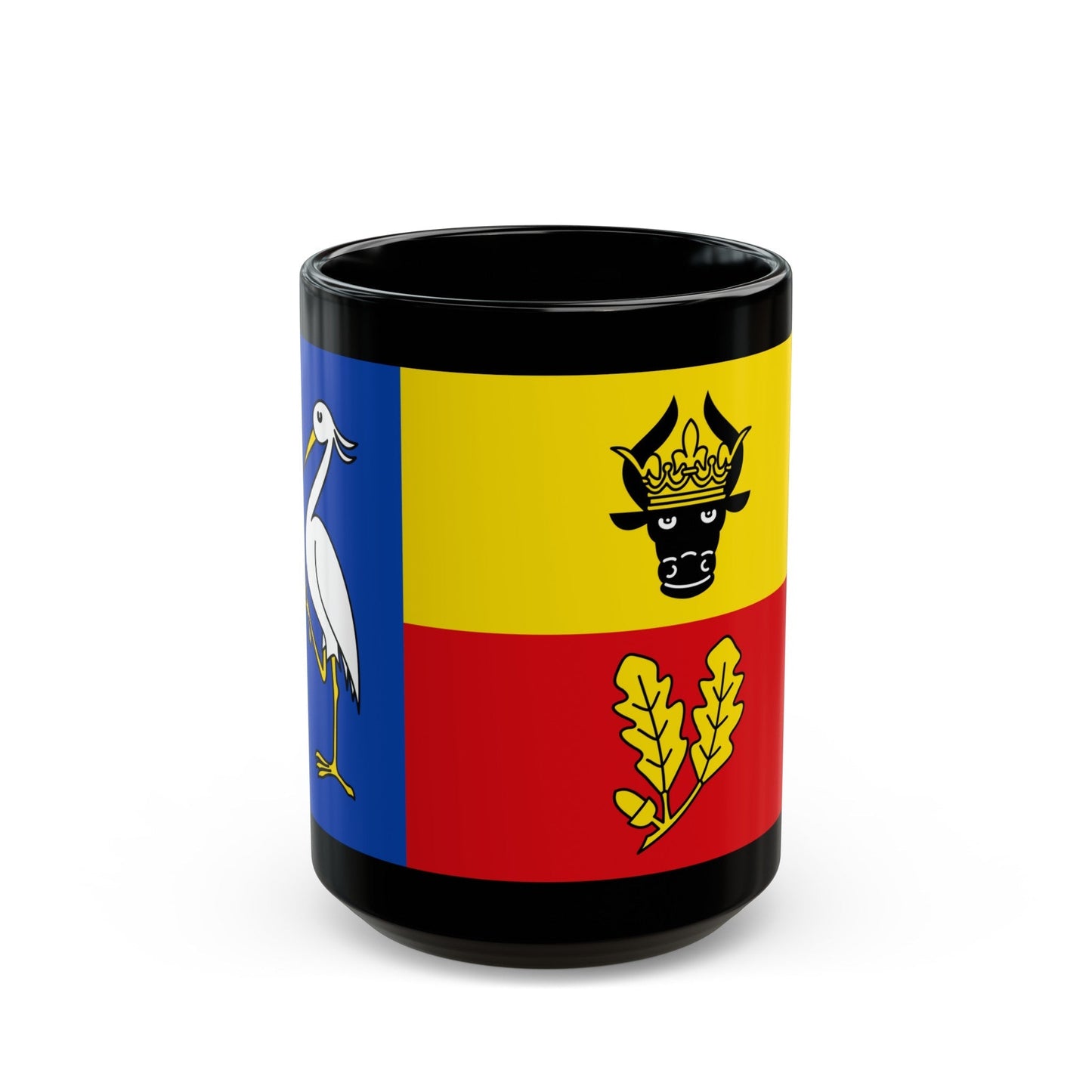 Flag of Ludwigslust Parchim Germany - Black Coffee Mug-15oz-The Sticker Space