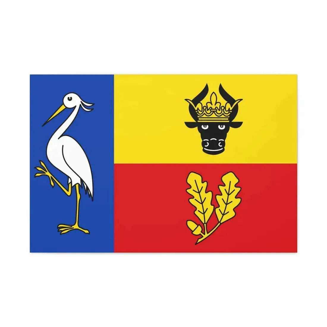 Flag of Ludwigslust Parchim Germany - Canvas Wall Art 36" x 24" 1.25" - The Sticker Space