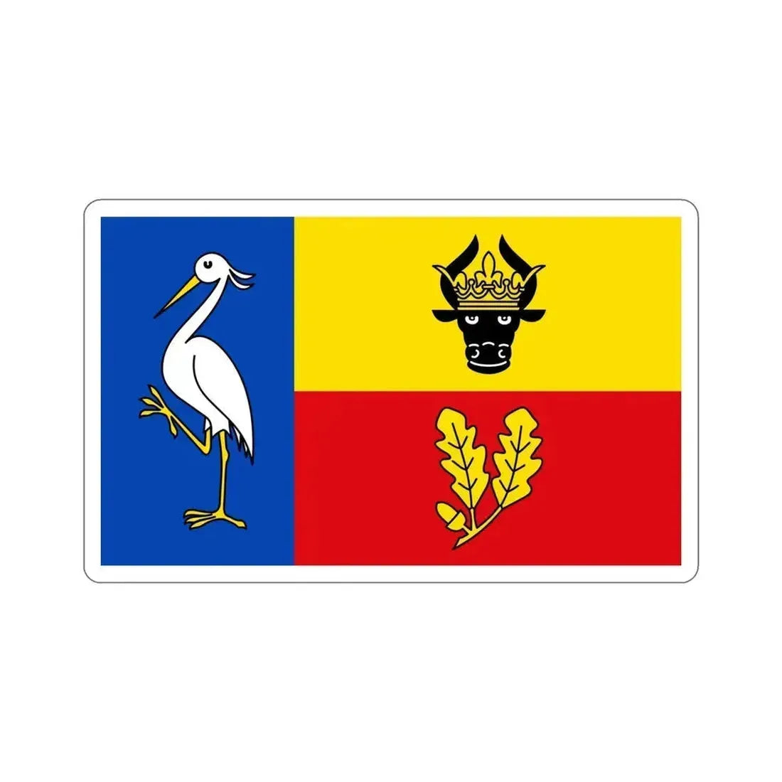 Flag of Ludwigslust Parchim Germany STICKER Vinyl Die-Cut Decal 5 Inch - The Sticker Space