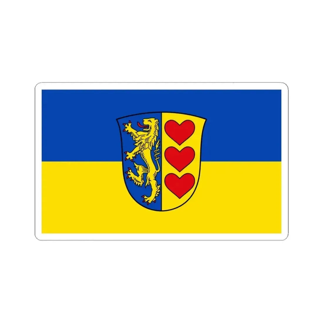 Flag of Lueneburg Germany - STICKER Vinyl Kiss-Cut Decal 6 Inch White - The Sticker Space