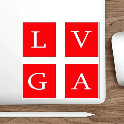 Flag of Lugano Switzerland STICKER Vinyl Die-Cut Decal - The Sticker Space