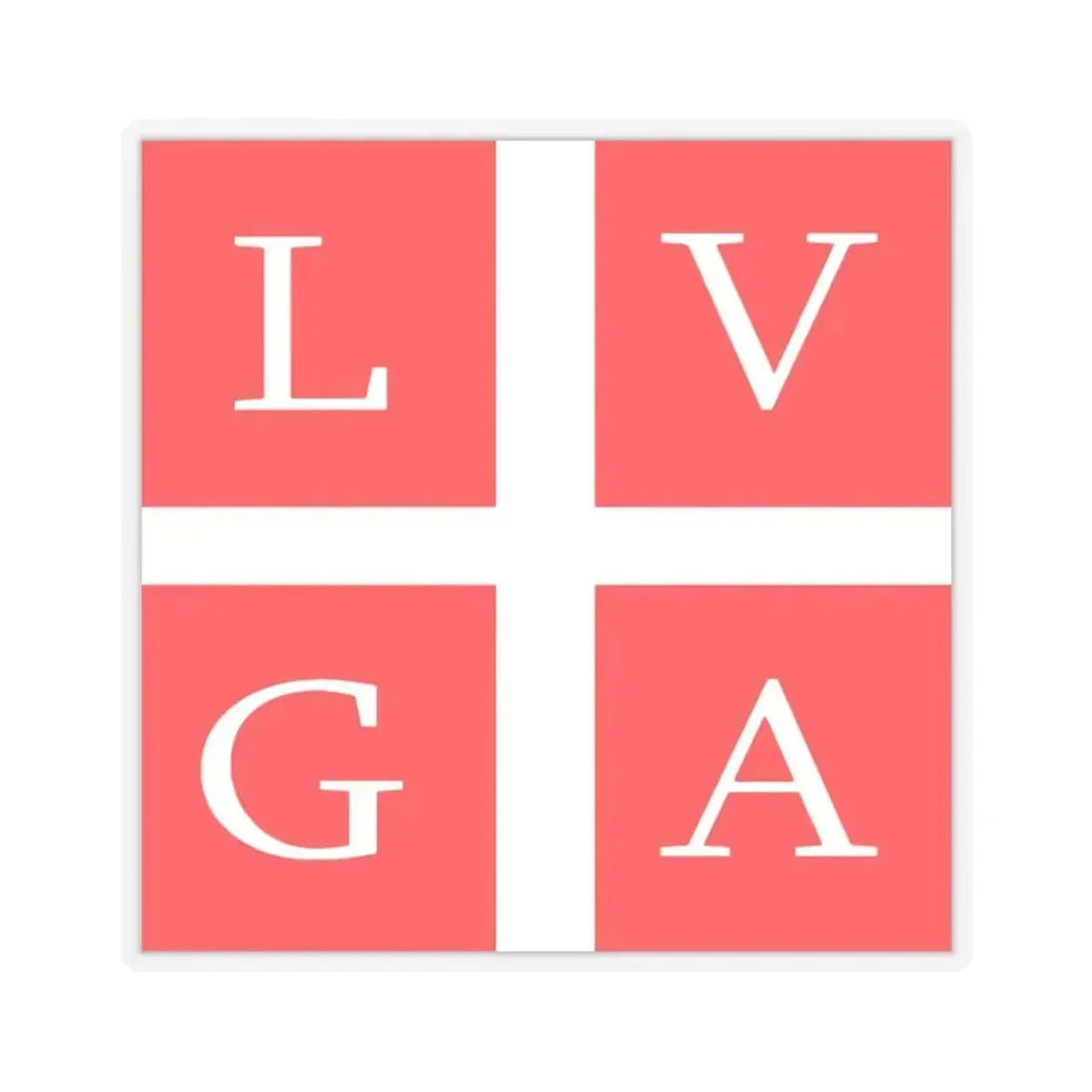 Flag of Lugano Switzerland - STICKER Vinyl Kiss-Cut Decal 2 Inch Transparent - The Sticker Space