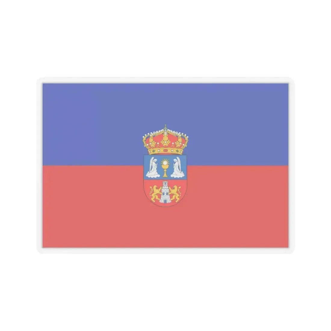 Flag of Lugo Spain - STICKER Vinyl Kiss-Cut Decal 2 Inch Transparent - The Sticker Space