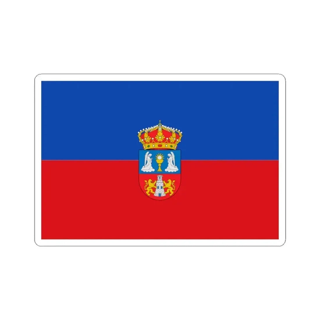 Flag of Lugo Spain - STICKER Vinyl Kiss-Cut Decal 3 Inch White - The Sticker Space