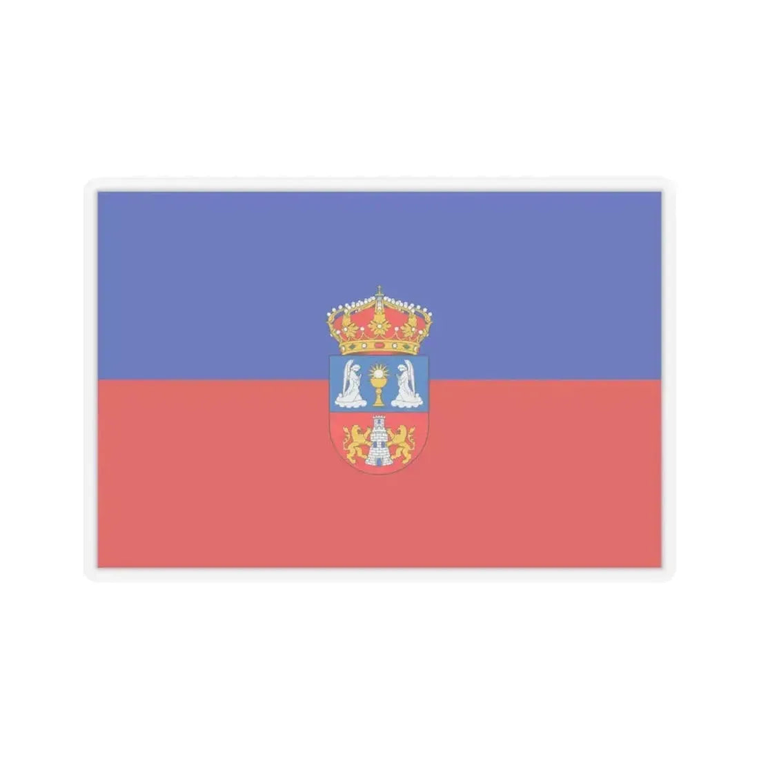 Flag of Lugo Spain - STICKER Vinyl Kiss-Cut Decal 4 Inch Transparent - The Sticker Space