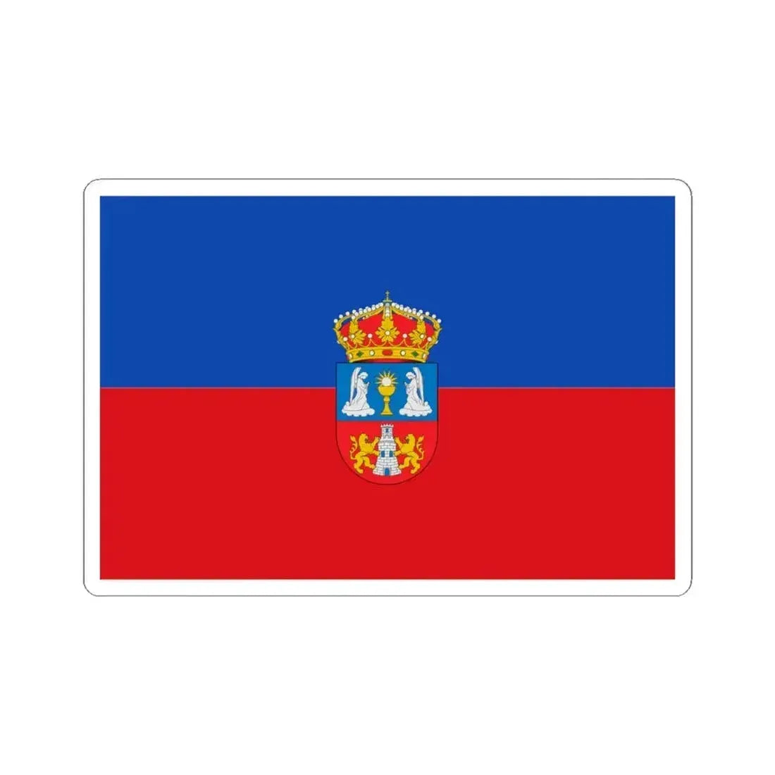 Flag of Lugo Spain - STICKER Vinyl Kiss-Cut Decal 4 Inch White - The Sticker Space