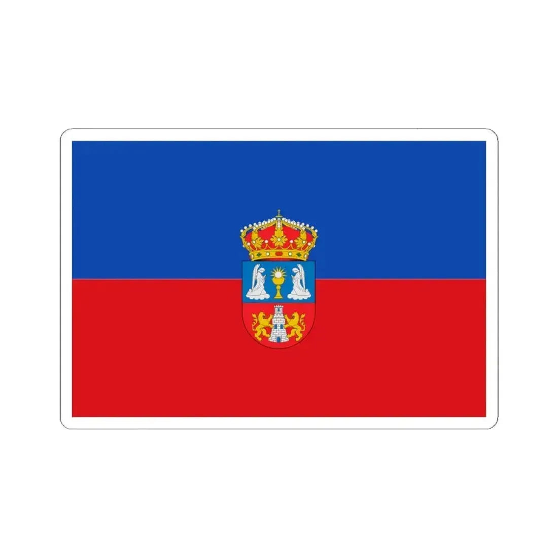 Flag of Lugo Spain - STICKER Vinyl Kiss-Cut Decal 6 Inch White - The Sticker Space