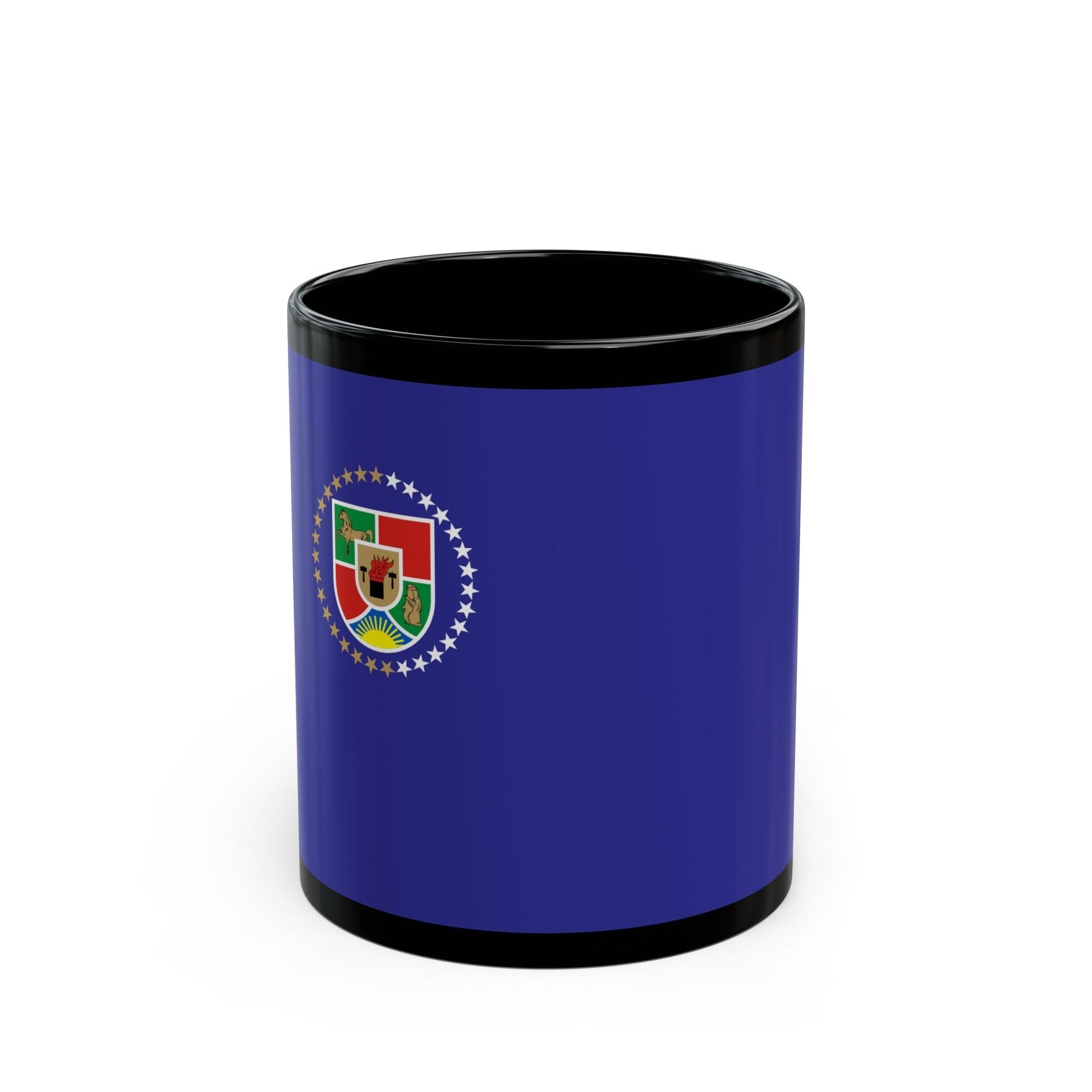 Flag of Luhansk Oblast Ukraine - Black Coffee Mug-11oz-The Sticker Space