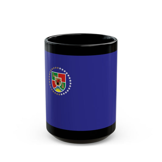 Flag of Luhansk Oblast Ukraine - Black Coffee Mug-15oz-The Sticker Space