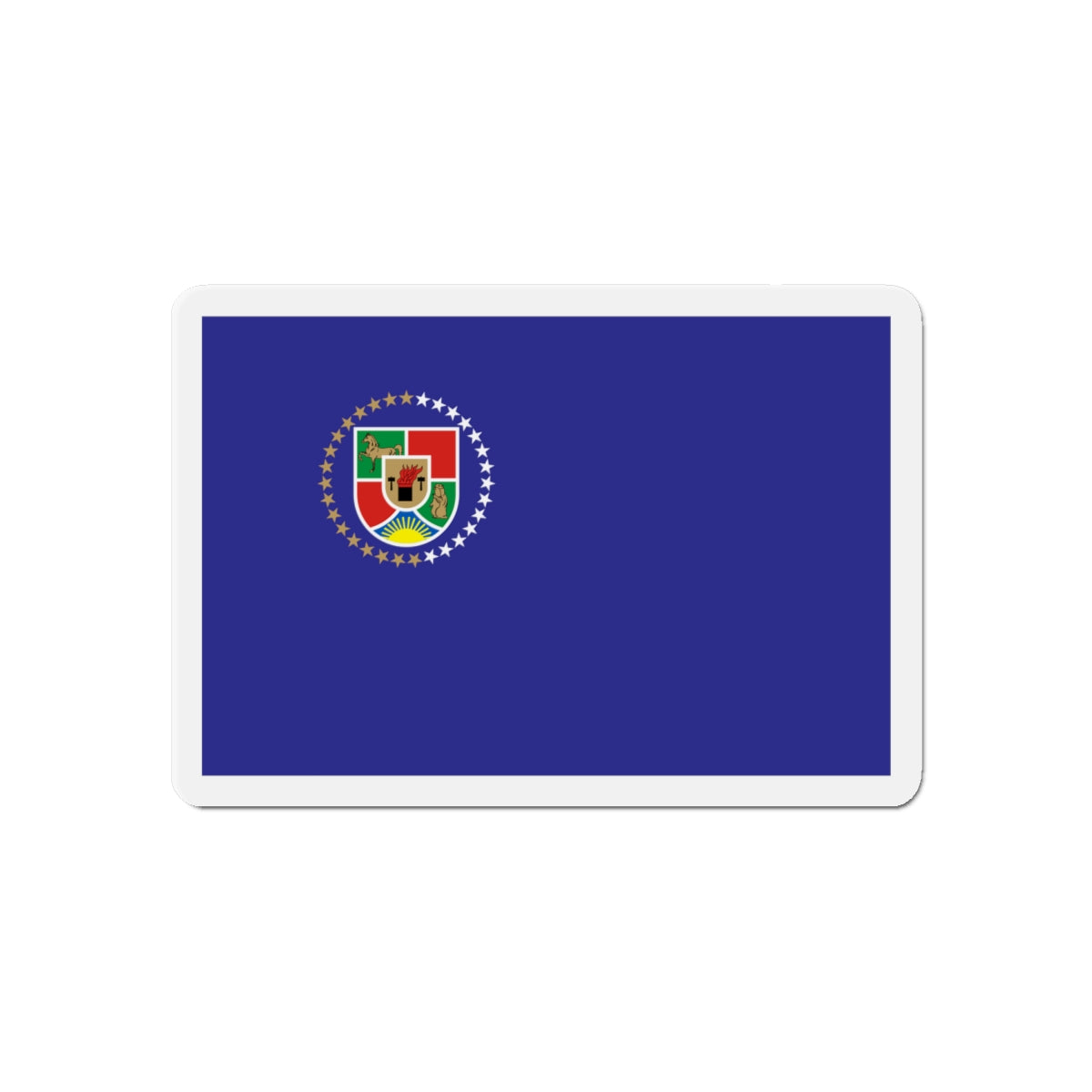 Flag of Luhansk Oblast Ukraine - Die-Cut Magnet-6 × 6"-The Sticker Space