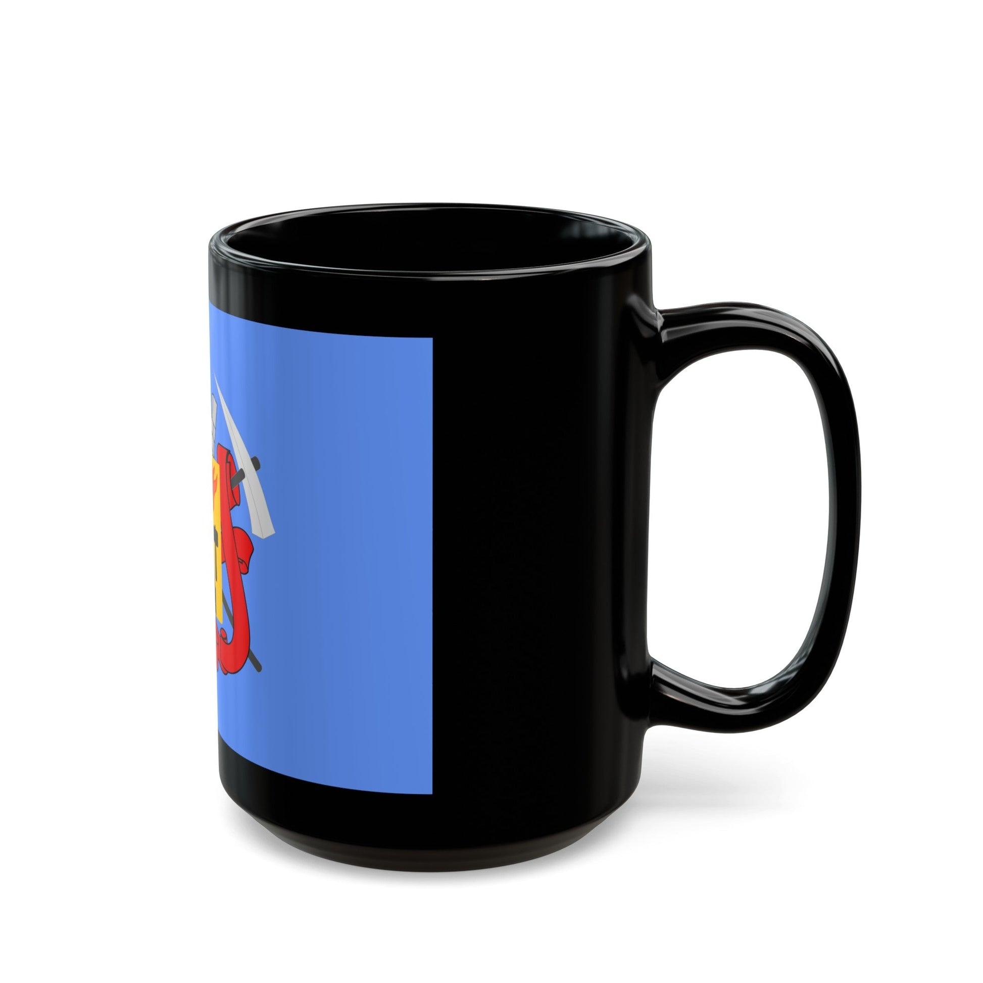 Flag of Luhansk Ukraine - Black Coffee Mug-The Sticker Space