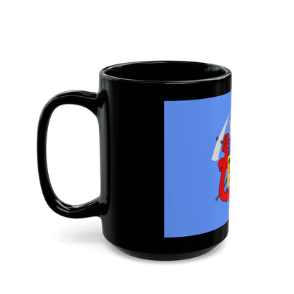 Flag of Luhansk Ukraine - Black Coffee Mug-The Sticker Space